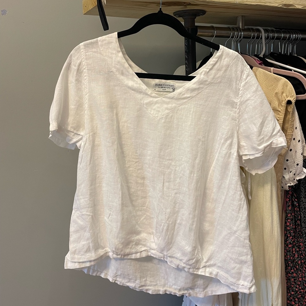 True White Harris Cotton Oversized linen shirt size M